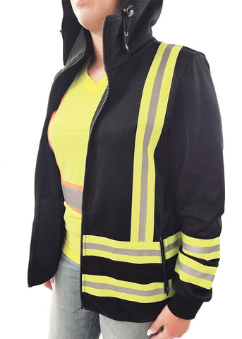 Veste à capuchon haute visibilité