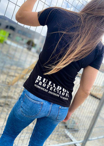 SUPER PRIX!! Chandail noir manches courtes femmes - écriture blanche
