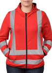 Manteaux - Rouge - Vélo - bulldog protection - haute visibilité - bicyclette - avant